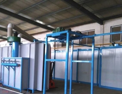 Automatic powder spraying and painting equipment assembly line