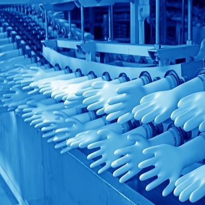 Latex Rubber Medical Gloves Production Line 380V 50-200KW