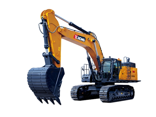 Yellow XCMG Excavators In Construction Industry